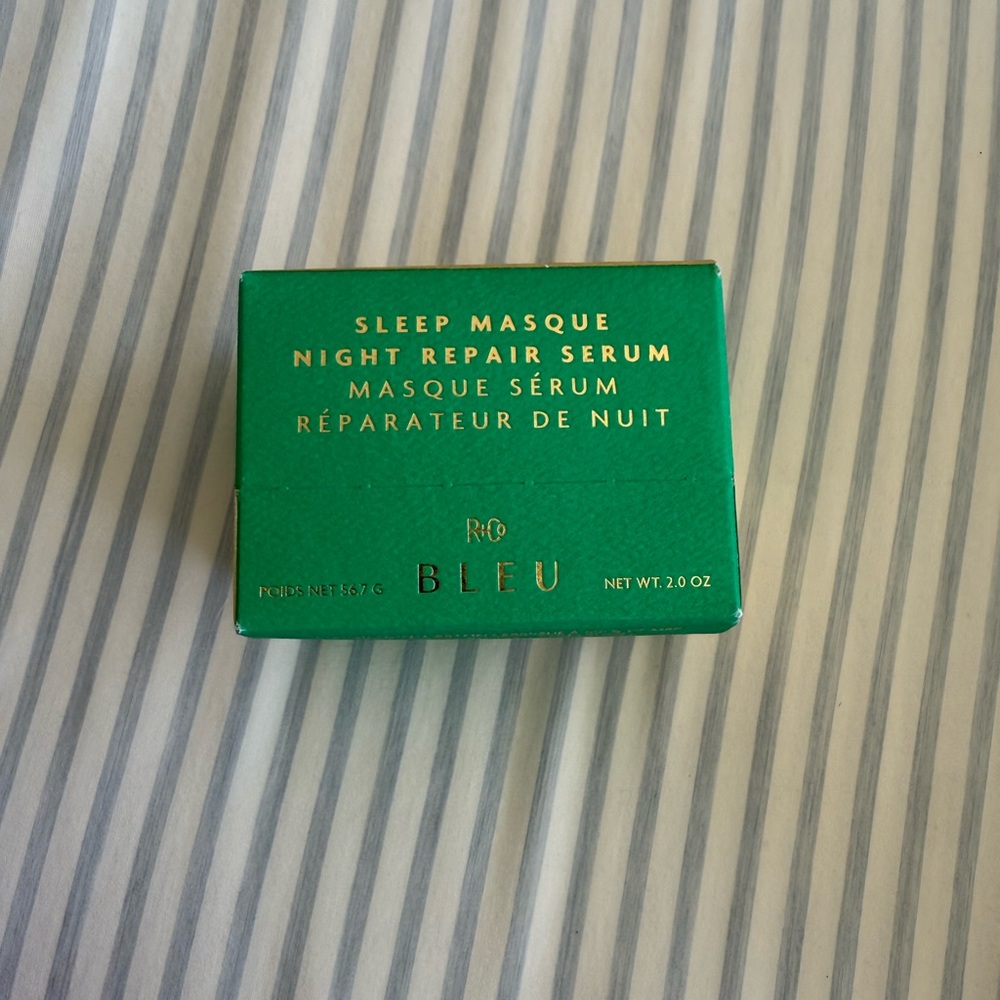 R+Co Bleu Sleep Masque Night Repair Serum - Green Box